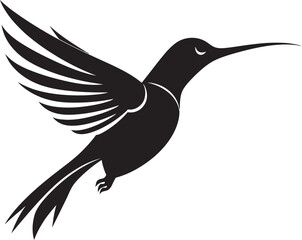 Majestic Hummingbird Graphic Hummingbird Silhouette in Motion