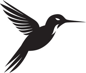 Modern Hummingbird Vector Illustration Graceful Hummingbird in Flight