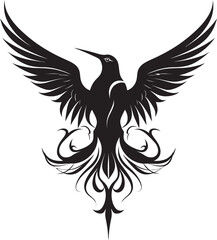 Sleek Hummingbird Emblem Design Abstract Hummingbird Silhouette Icon