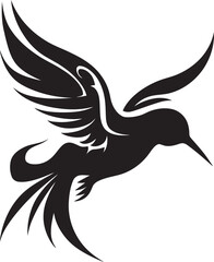 Abstract Hummingbird Silhouette Icon Hummingbird Symbol for Your Brand