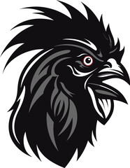 Chicken Emblem for Modern Branding Rooster Silhouette in Vector Art