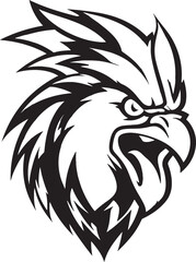 Modern Black Rooster Logo Chicken Mascot Emblem for Your Brand