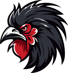 Graceful Rooster Silhouette Icon Design Rooster Mascot Symbol for Modern Branding