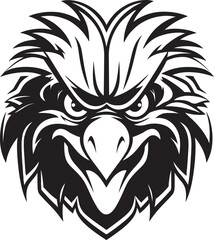 Rooster Profile with Artistic Flair Modern Mascot Icon for a Striking Brand