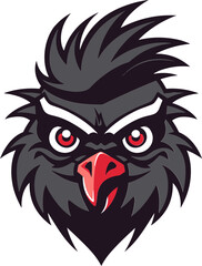 Fototapeta premium Iconic Rooster Symbol in Bold Black Rooster Emblem for Branding Excellence