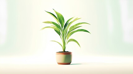 plant in a pot made by midjeorney