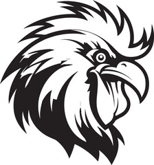 Regal Rooster Profile with Versatile Design Rooster Silhouette Logo with a Twist