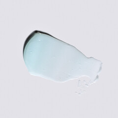 blue smear cream on white,  cosmetics textures