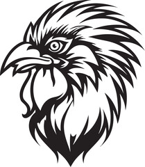 Rooster Logo in Timeless Elegance Contemporary Rooster Emblem with Serene Appeal
