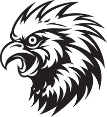 Stylized Rooster Emblem A unique and stylish representation of a rooster Bold Black Symbol A bold and impactful rooster logo