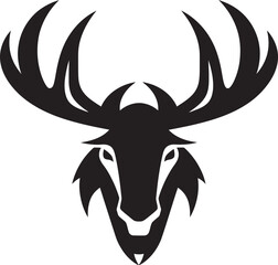 Graceful Moose Emblem in Vector Art Abstract Moose Symbol