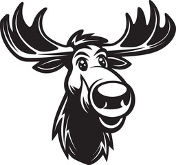 Graceful Moose Majesty in Vector Moose in Motion Symbol