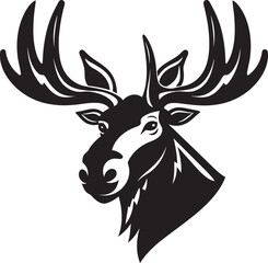 Majestic Moose Symbol for Branding Sleek Moose in Vector Artform