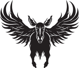 Moose Profile in Regal Black Moose Symbol with Contemporary Styling