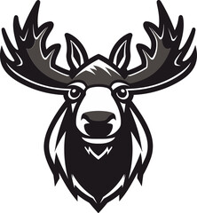 Sleek Moose Symbol for Modern Branding Moose Profile in Vector Artistry