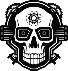 Majestic Black Skull Majesty Where Steampunk Meets Tech The Gearheads Vision A Mechanical Skull Profile