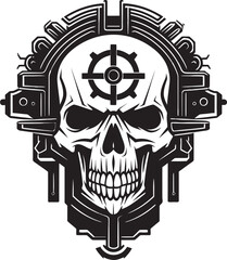 Industrial Cyber Skull Art The Visions of Tomorrow Abstract Mechanical Marvel A Digital Fusion