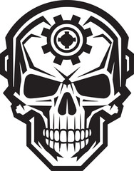 Mechanical Skull Majesty A Robotic Evolution Sculpted Tech Skull Emblem The Precision of Innovation