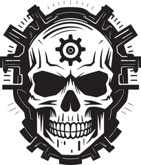 Intricate Mechanical Skull Emblem A Technological Marvel The Gearheads Vision A Mechanical Skull Profile