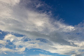 Naklejka na ściany i meble blue sky background with white clouds.Sky clouds. White clouds on blue sky.