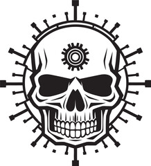 Elegant Cyber Emblem The Marriage of Art and Engineering Artistic Mechanical Profile The Essence of Robotic Evolution