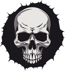 Mystical Unveiling The Walls Hidden Skull Cracked Wall Portal Revealing the Skull Icon