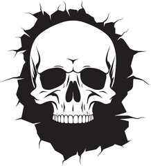 Gothic Intrigue in Cracks The Unearthed Skull Dark Mystery Unleashed The Peeping Skull Symbol
