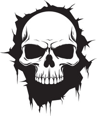 Skulls Awakening The Enigmatic Cracked Wall Vector Mystery Unveiled The Walls Peeping Skull