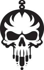 Cryptic Head Icon Eerie Vector Illustration Wraith Skull Vector Spooky Design