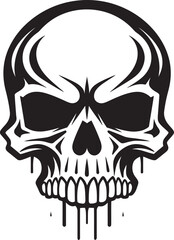 Nightmares Emblem Ghostly Skull Vector Voodoo Skull Art Dark Magic Vector Icon