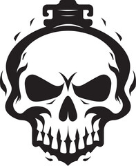 Mystical Curse Emblem Cryptic Vector Symbol Undying Skull Vector Ghostly Icon Design