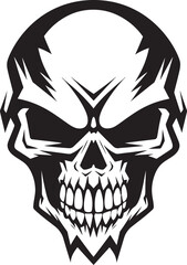 Phantoms Lore Occult Skull Mark Elegance in Obscurity Blackened Vector Icon