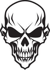 Ebon Ritual Occult Skull Symbol Chalice of Death Mystical Vector Art