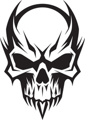 Obscure Enigma Cryptic Vector Logo Skull of the Abyss Sinister Icon