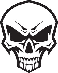 Skeletal Sorcery Cryptic Vector Head Ebon Enigma Stylish Skull Logo