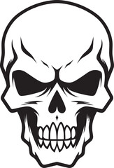 Ebon Enigma Stylish Skull Logo Witching Whispers Occult Icon