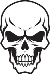 Fototapeta premium Ebon Enigma Stylish Skull Logo Witching Whispers Occult Icon