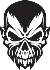 Cryptic Charm Eerie Skull Symbol Serpentine Enigma Sinister Vector