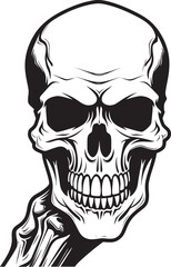 Wraiths Whispers An Occult Vector Emblem Serpentine Sinister A Gothic Skull Profile