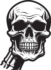 Fototapeta premium Cryptic Keeper The Ominous Skull Insignia Wraiths Whispers An Occult Vector Emblem