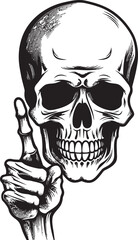 Fototapeta premium Mystical Monarch An Elegant Skull Mark Cryptic Keeper The Ominous Skull Insignia