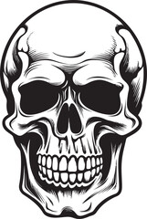 Serpentine Sinister A Gothic Skull Profile Epic Enigma A Stylish Skull Illustration