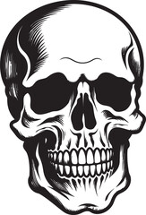 Obraz premium Ebon Monarch A Brooding Skull Symbol Phantoms Gaze An Enigmatic Emblem