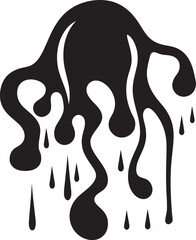 Midnight Slime Abomination A Dark Vector Icon Ominous Slime Creature Vector Art of Horror