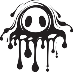 Ooze of the Abyss Stylish Vector Symbol Slimes Dark Secret A Haunting Emblem