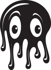Vortex of Sludge Mysterious Black Vector Design Eldritch Glop An Iconic Slime Monster Emblem