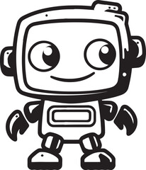 Miniature Marvel A Futuristic Mascot Symbol The Micro Maverick A Robotic Vector Logo