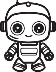 Ink Black Innovator A Futuristic Robot Logo The Robot Rover A Stylish Mascot Sentinel