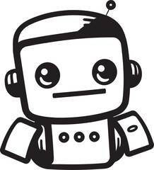 Gizmo Gladiator Stylish Vector Robot Emblem Ebon Enforcer Compact Robot Mascot Icon