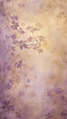 vertical abstract background, vintage delicate purple light lavender floral ornament on the wall or surface copy space